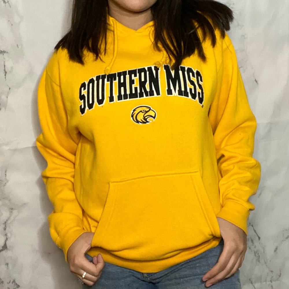 BRIGHT YELLOW SOUTHERN MISS HOODIE